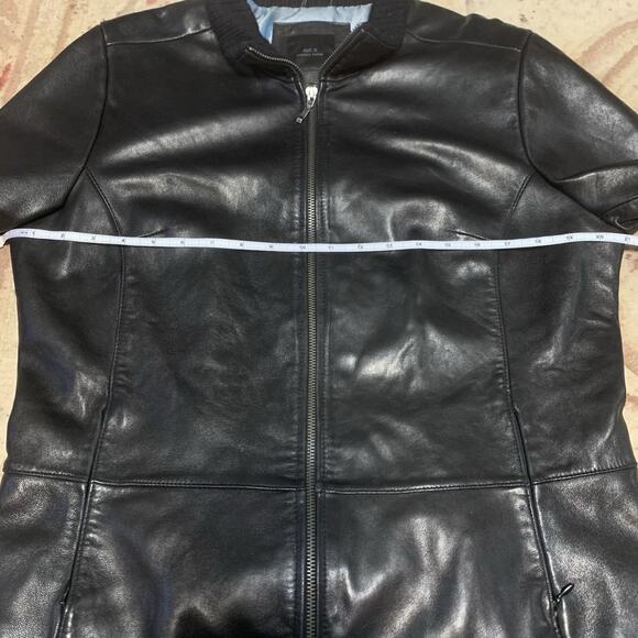 100% Lambskin Leather Apt 9 Black Leather Women's Zip Up Jacket Sz Large - Picture 16 of 16